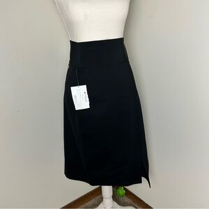 Calvin Klein Black Modern Pencil Skirt High Waist Stretch Size L NWT